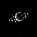 Waterproof herbal temporary tattoo sticker with Star Ring Moon design, single pack