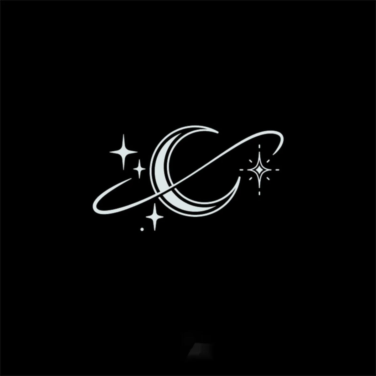 Waterproof herbal temporary tattoo sticker with Star Ring Moon design, single pack