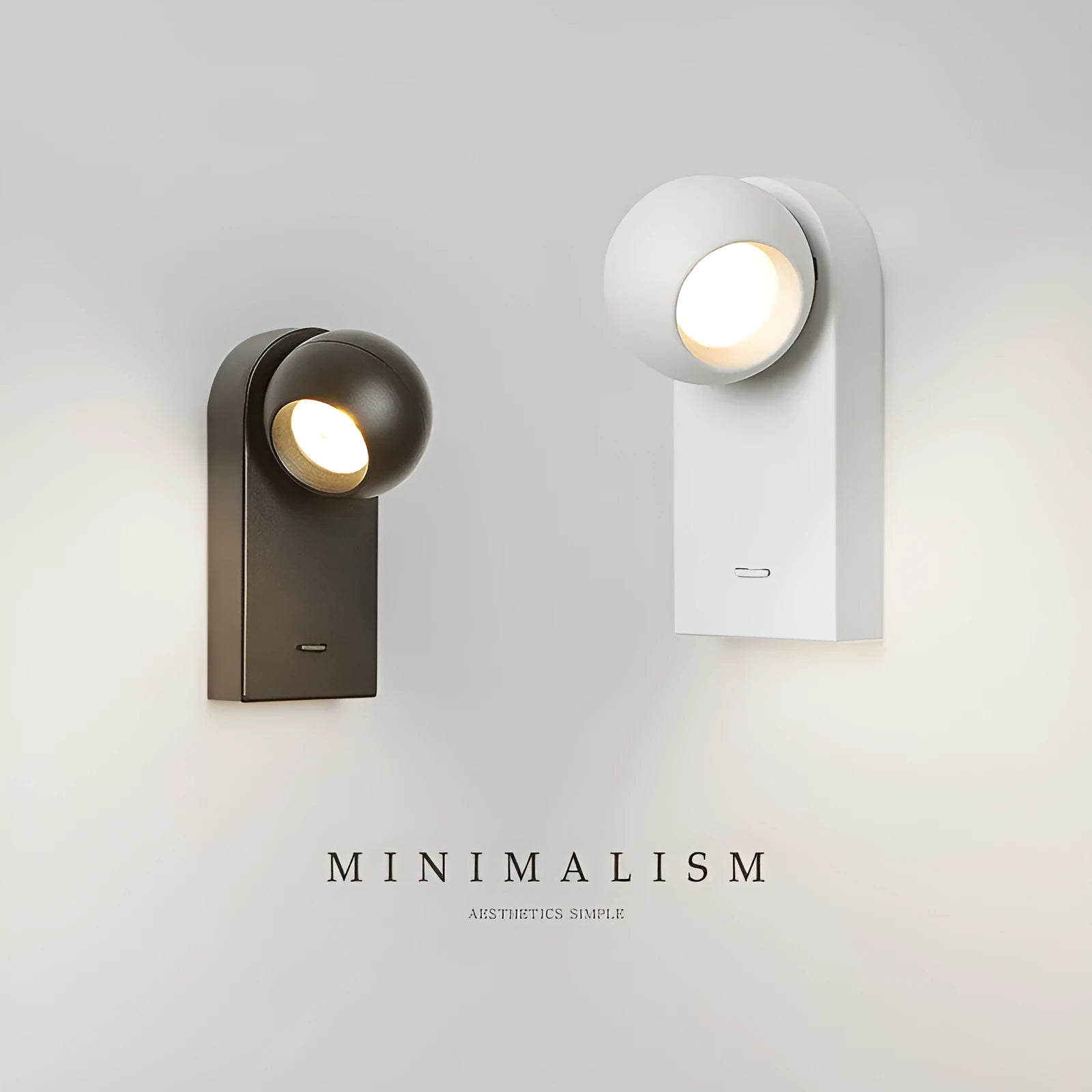 Modern rotatable 7W LED wall lamp in sand white finish for bedside use
