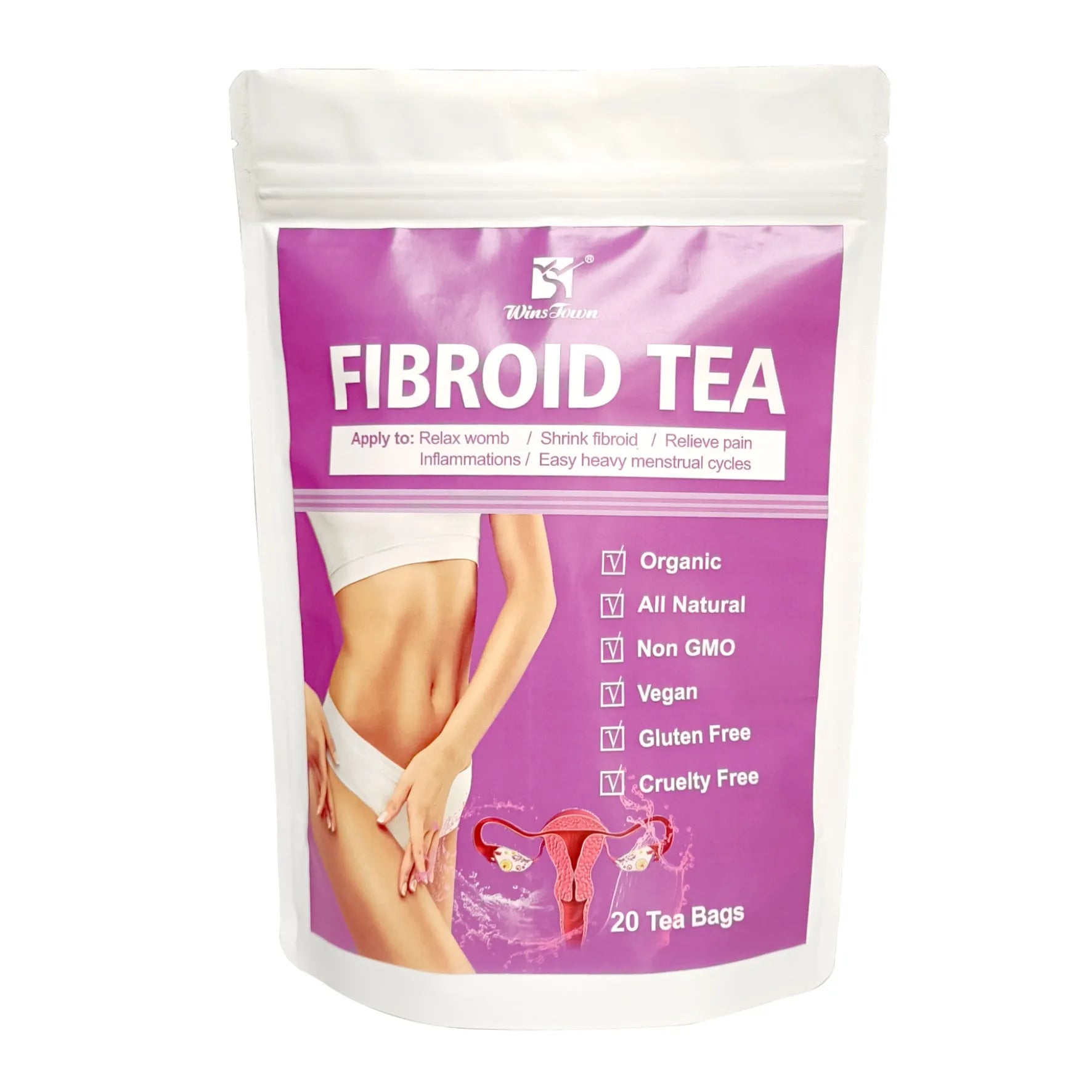 Winstown C83 fibroid tea bag with sugar in cold extraction formulation