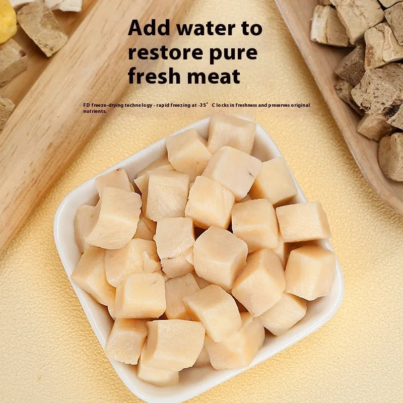 500g barrel of cat training snacks in chicken, liver, egg yolk and fish recipe options
