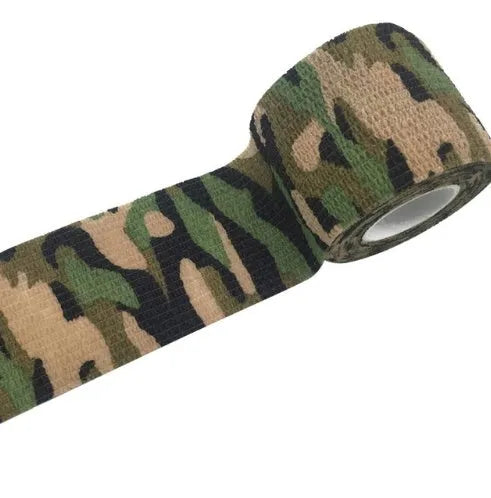 Camouflage self-adhesive elastic bandage 5cm non-woven wrap for first aid support