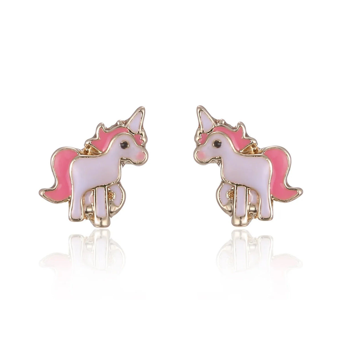Alloy pony jewellery set with oil painting pony pendant in gold, rose gold or silver, about 150mm long
