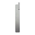 Black aluminium bookmark ruler with laser engraved 15 cm scale markings