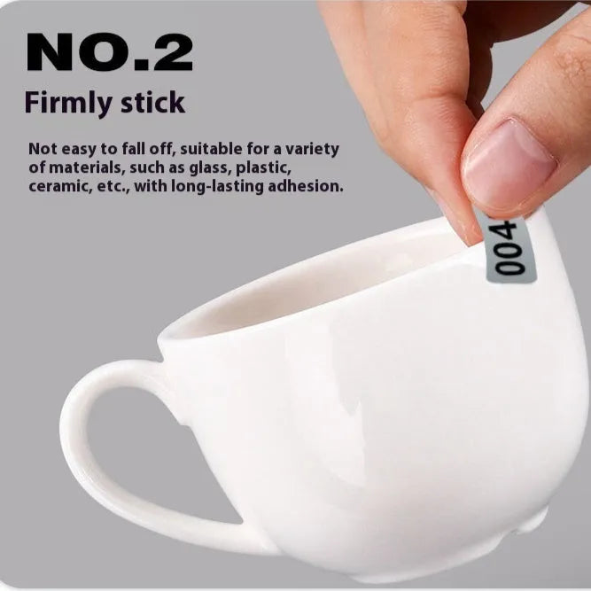 Matte silver digital label serial number sticker, 20x10mm self-adhesive thermal printing label on white base paper