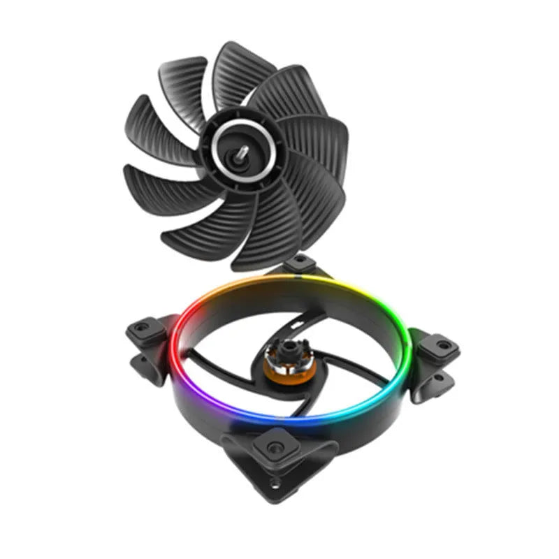 Three black RGB 120mm computer case fans with hydraulic bearings and adjustable speed