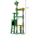 Large cactus cat climbing frame in pastoral style built from density plate, available in two sizes