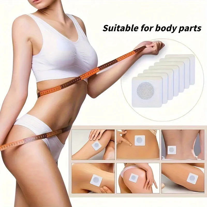 Navel belly button slimming patch in traditional Chinese medicine style with paper and gauze construction for night use