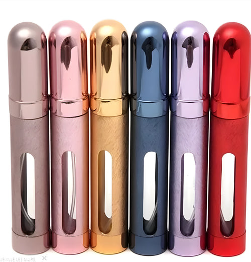 12ml aluminium travel perfume bottle with glass liner in bullet shape