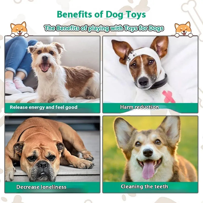 Green 14cm interactive plush dog toy with sound and bendable bite-resistant shape for big dogs