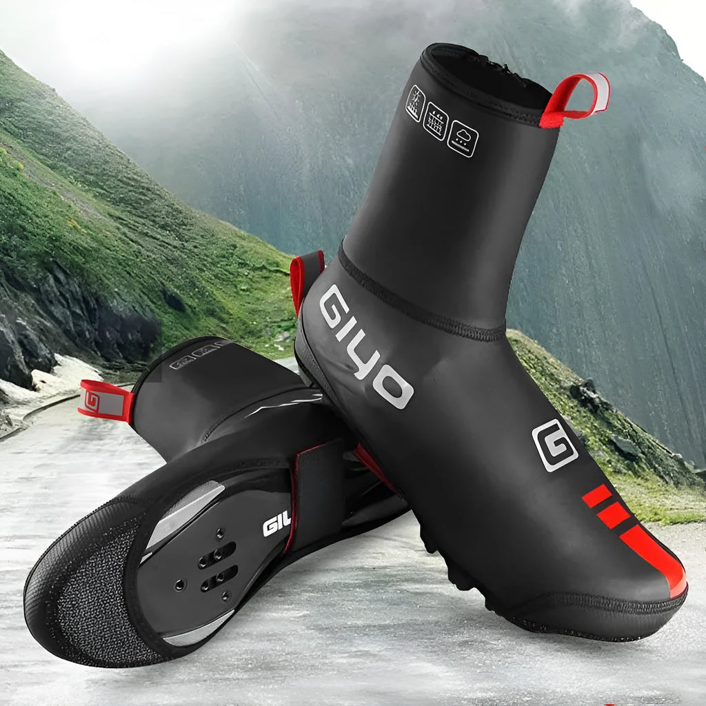 Giyo GUXT-O2B black waterproof cycling shoe covers, PU polyester rubber Kevlar, about 115g