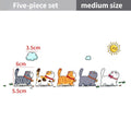 Climbing cats car sticker design on vehicle window