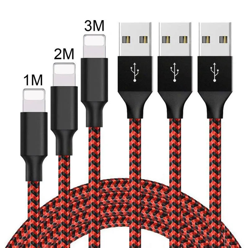 Braided micro USB fast charging cable for Android phones in multiple colours