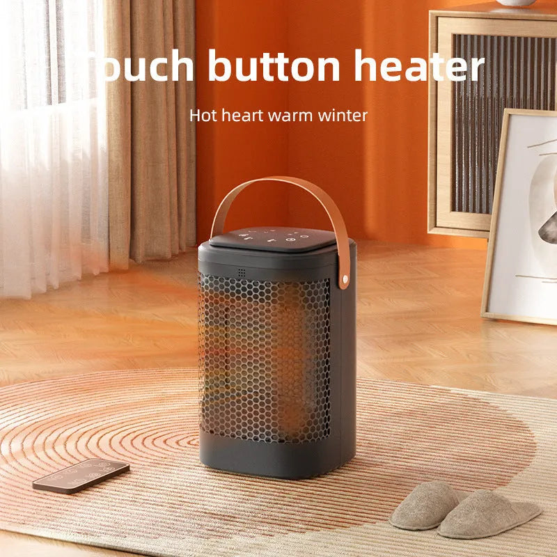 White hot and cold air heating radiator with digital touch screen display and remote control