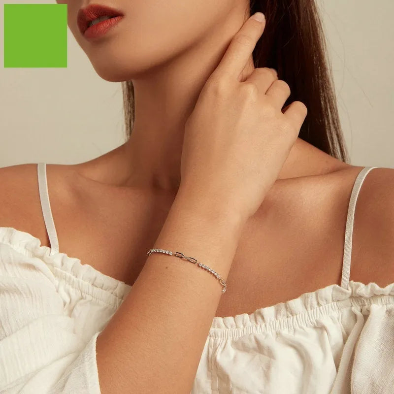 Sterling silver S925 bracelet with shining stitching detail, electroplated finish, colour BSB102, for women