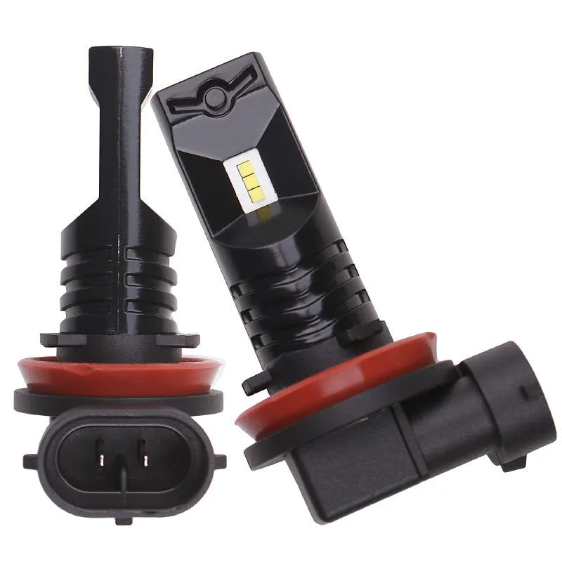 H11 H8 CSP LED front fog lamp headlight with aviation aluminium housing and white 6500K output