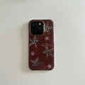 Double-layer half-pack phone case with XINGX leopard print and polka dot design, shockproof TPU cover for Apple iPhone models.