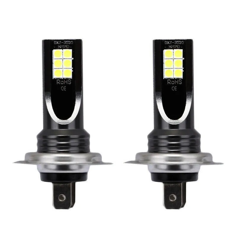 H7 12SMD 110W LED fog light bulb with aluminium housing and white light output