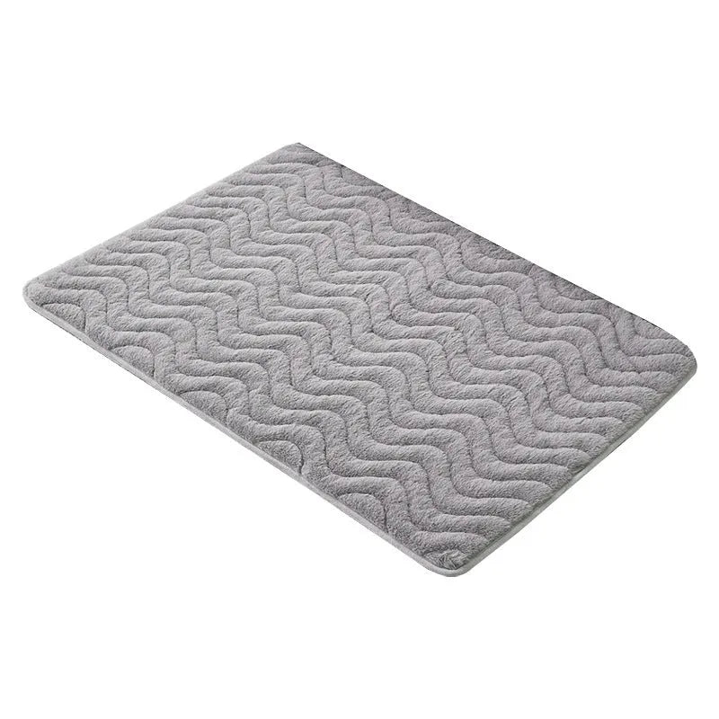 Plush thickened warm pet mat in blue, coffee, grey, green, or white for dog cage and cat nest