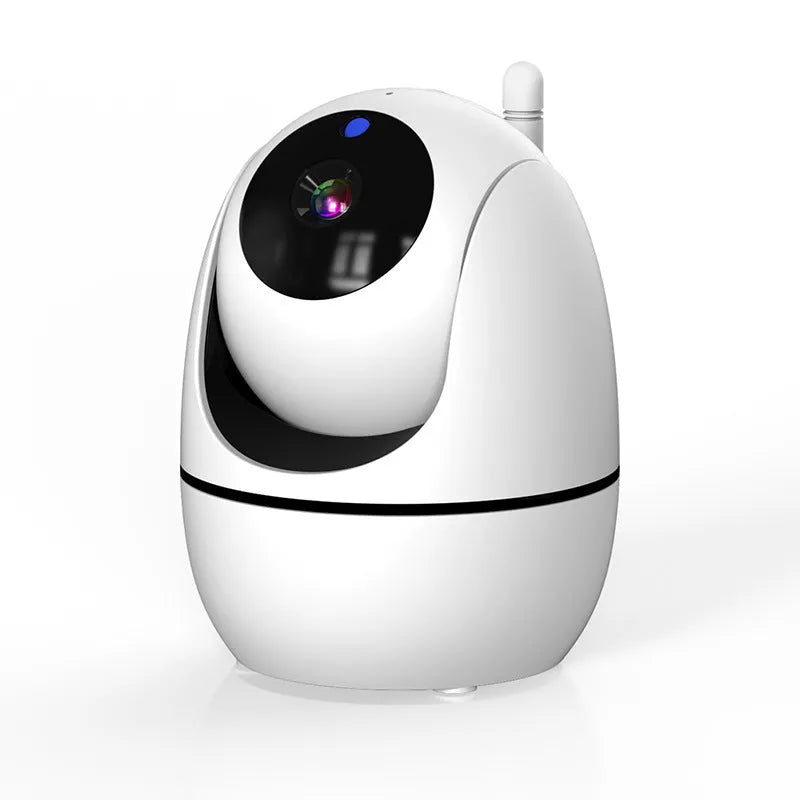 White ABM501 HD wireless baby monitor with 5-inch screen on a table.