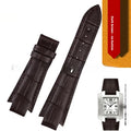 Calfskin watch strap 24x14mm genuine leather in black, brown or dark brown, no buckle included