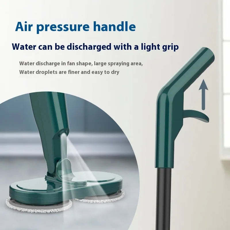 Wireless electric mop cleaning machine with USB charging port and hand wash-free basin system