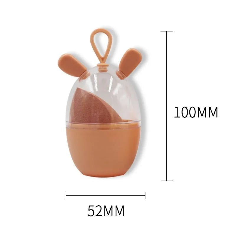 Non-latex dual-use sponge gourd water drop beveled makeup sponge in coral teardrop colour