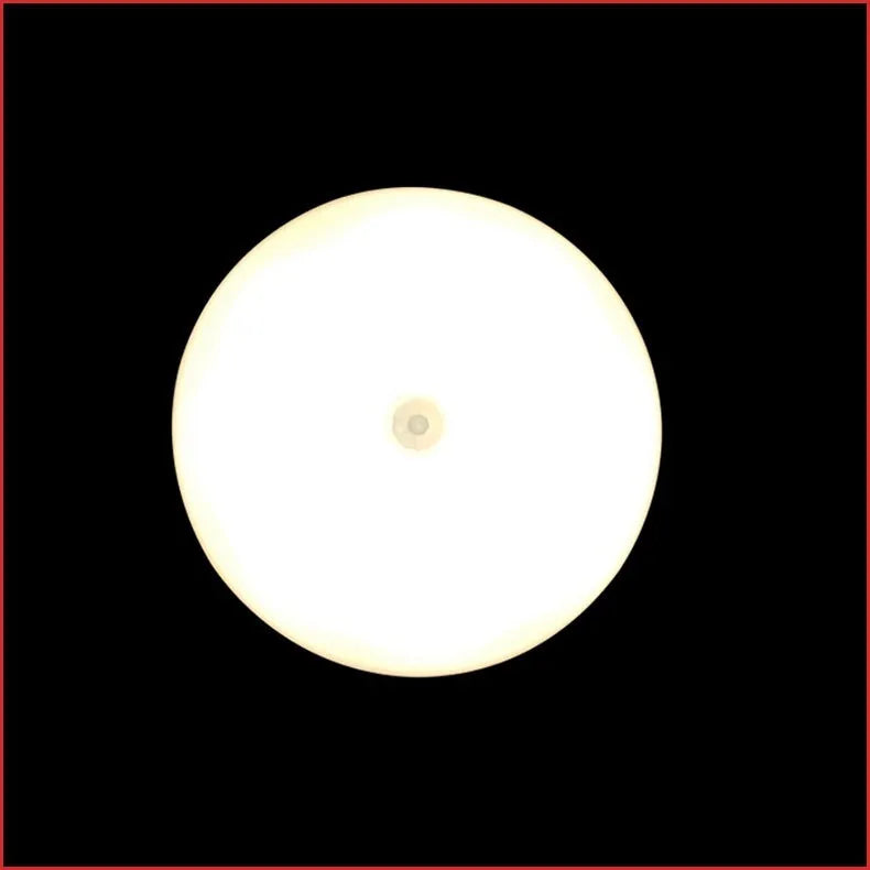 86mm round night light with side push key, built-in battery, 1W, white warm or two-color light