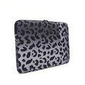 Leopard print laptop sleeve for 13-inch to 16-inch computers with anti-shock waterproof protection