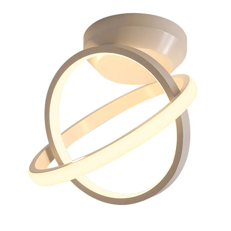 Round 180mm LED ceiling light with acrylic shade, 29W, push button switch, black or white, 220V