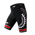 WOSAWE black and red cycling shorts for men and women, polyester spandex, sizes S to XXL