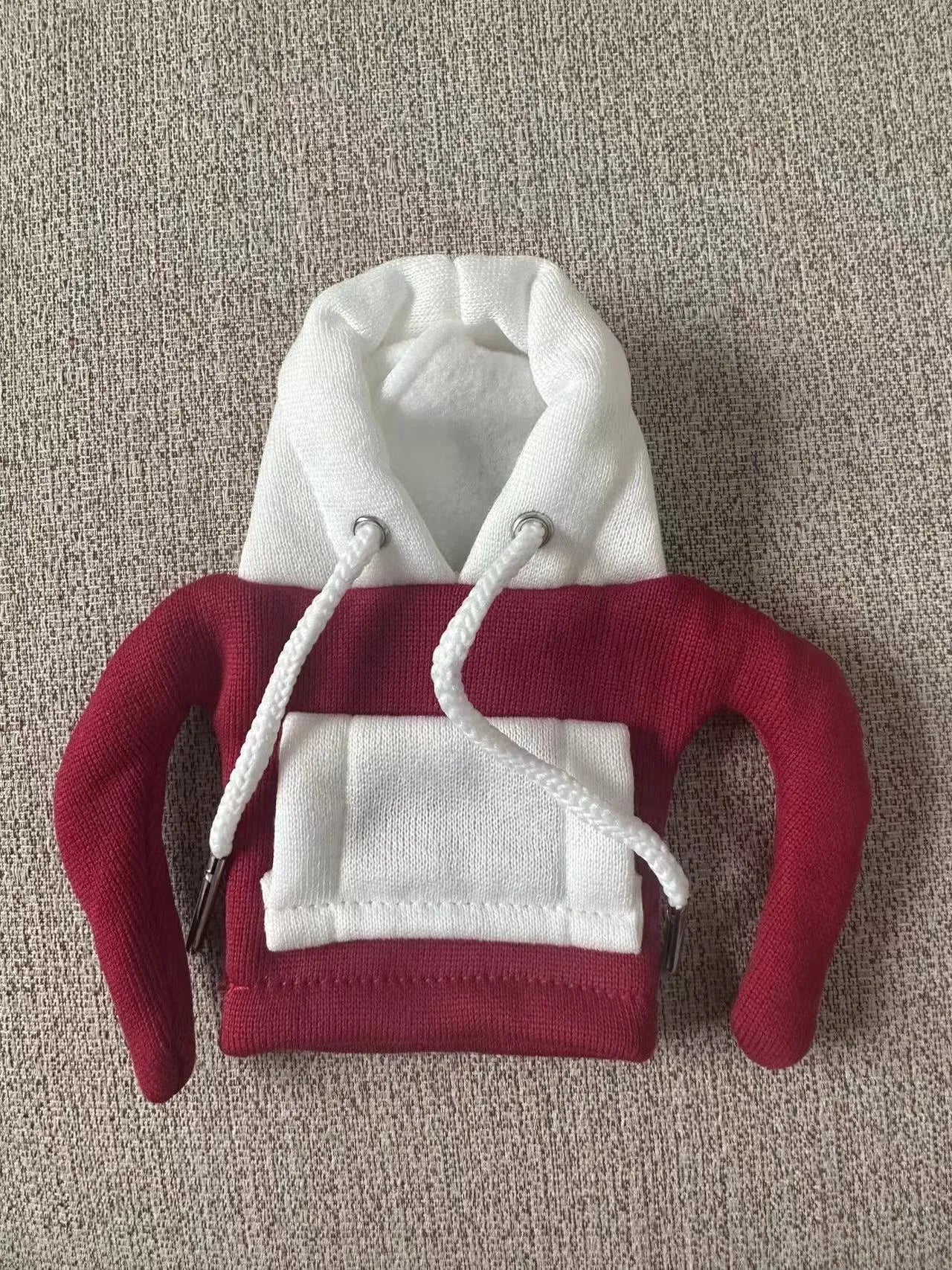 Polyester car gear lever cover in hooded hat design with multiple colour options on 12x13cm universal fit decorative accessory