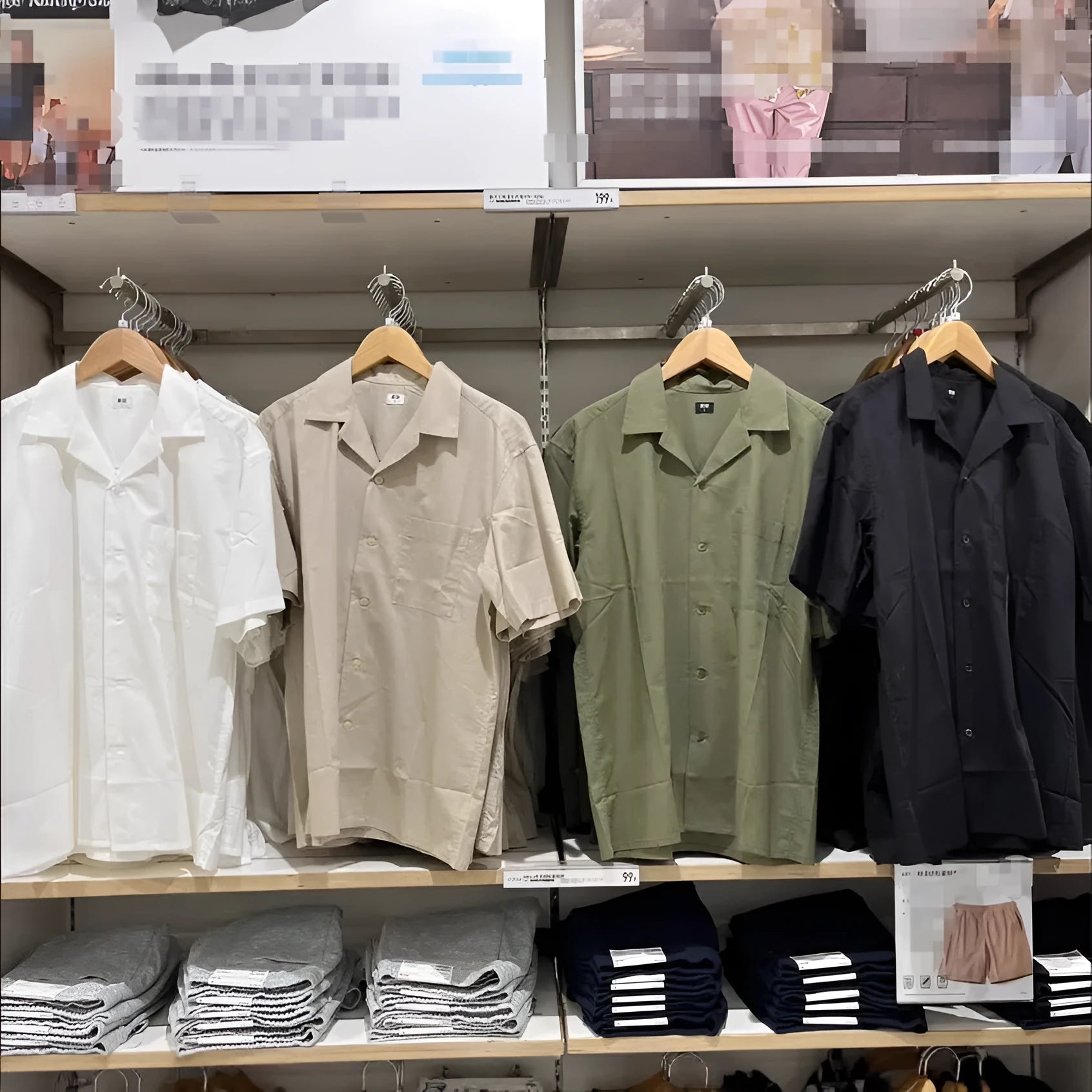 Men's modal cotton open collar shirt in cardigan style with regular sleeves