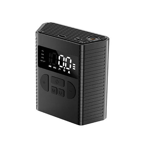 Wireless 100W car tyre air pump with LED light and USB charging port