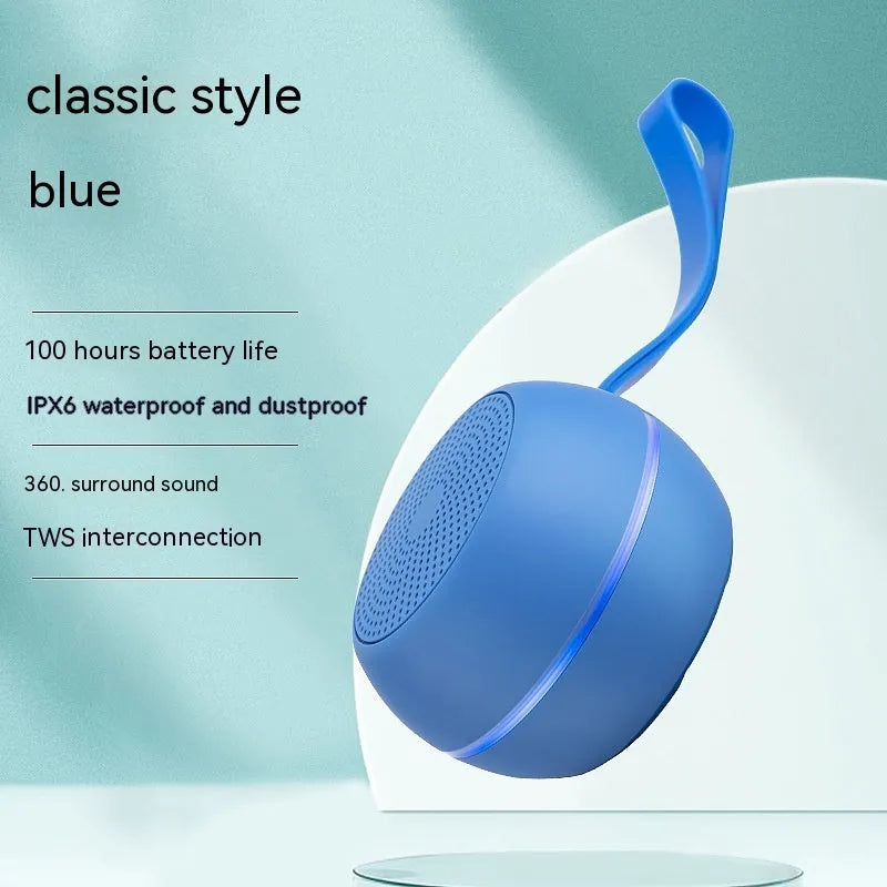 Bluetooth Speaker Outdoor Waterproof Subwoofer Audio 5W USB Power Black Blue Light Gray Red Sky Blue Plastic Mini Stereo Card Insertion Voice Prompt Call Function Dustproof Drop-Storitant for Outdoor Home Karaoke Live Broadcast Portable
