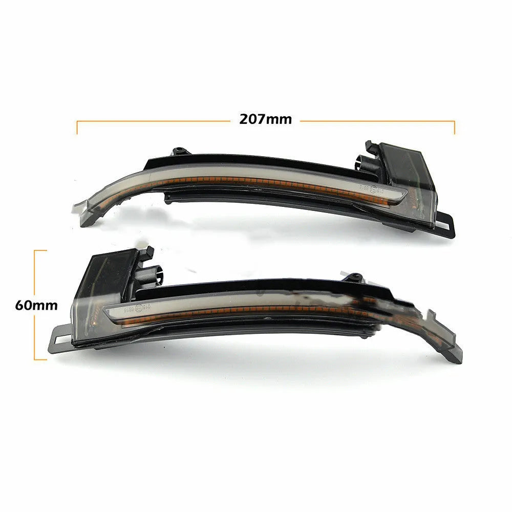 Dynamic LED mirror turn signal for Audi B8 and B8.5 models in black or white housing
