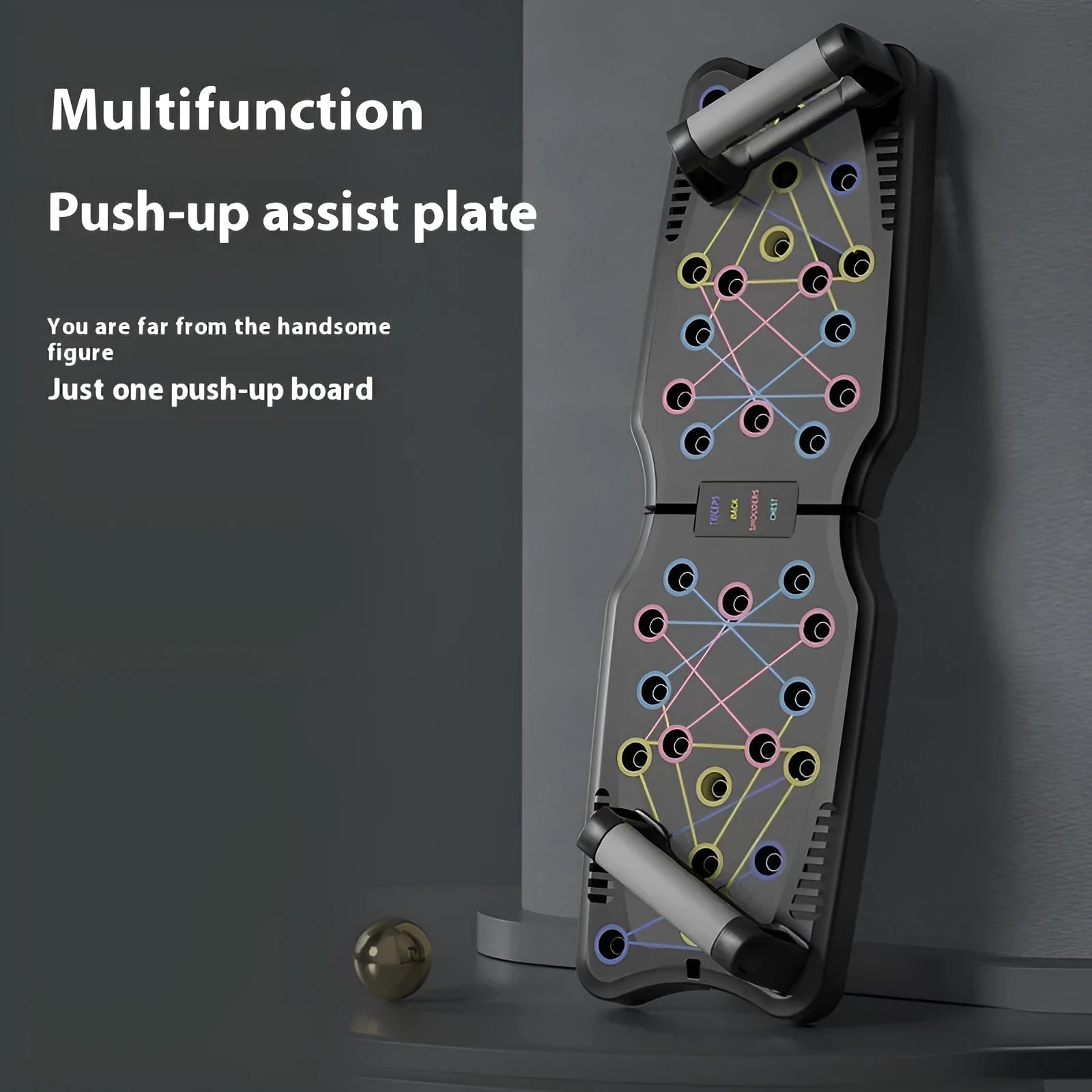 Flat ABS plastic push up support plate for fitness training, shown in available colour options.