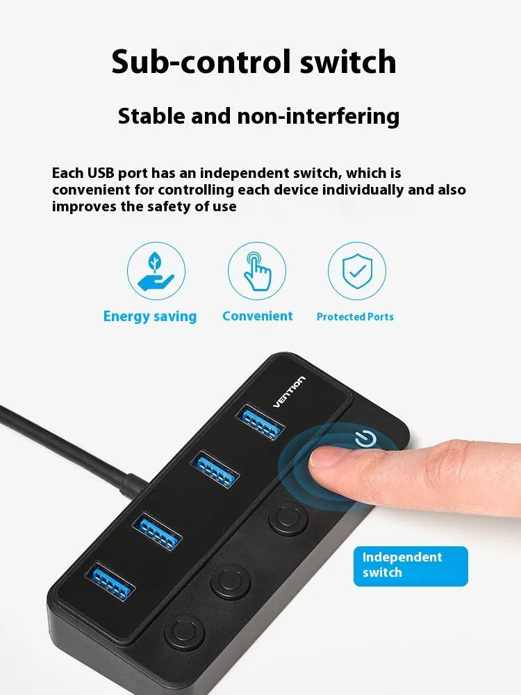 Vention USB 3.0 extender expansion dock with four interfaces and 1 metre cable