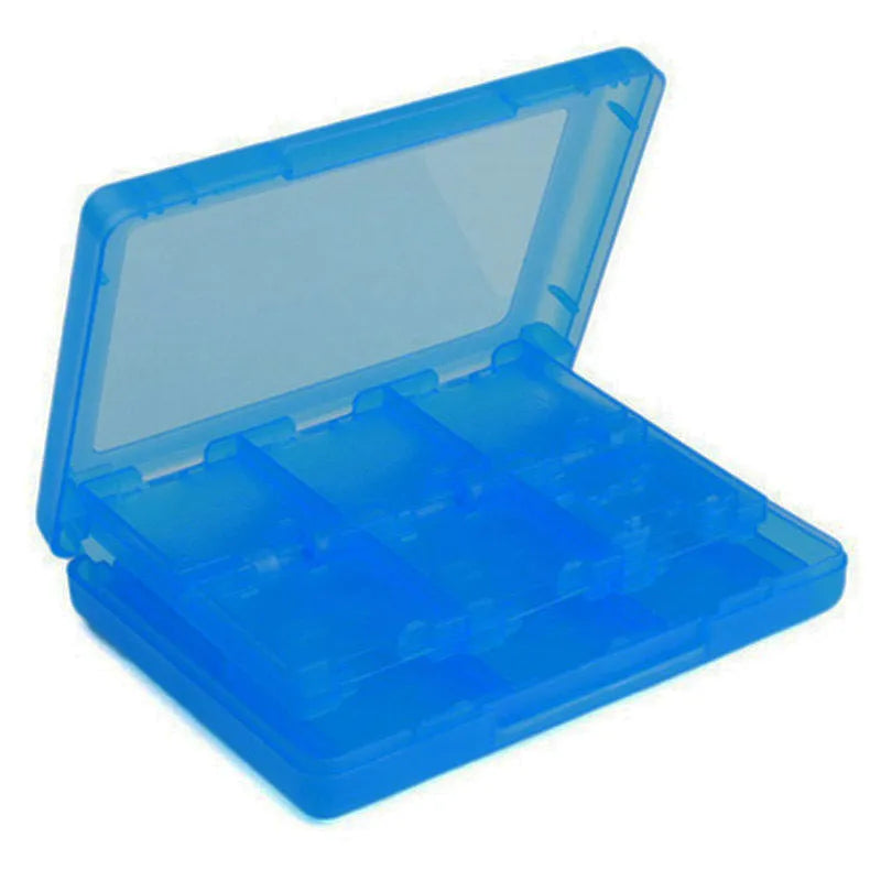 NDS 3DS 28-capacity game card storage box in black blue pink white colour options