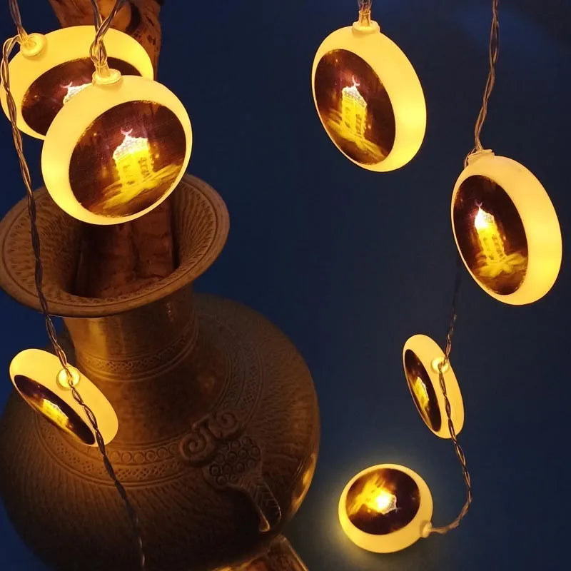 Xingyue Castle kerosene lamp light chain with warm white lights and battery box