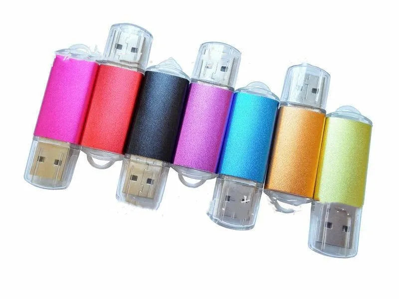 Software encryption USB dongle with metal shell in seven colour options showing USB connector