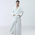 Men's winter flannel nightgown, long sleeve, cardigan style, available in five colours and sizes M L XL