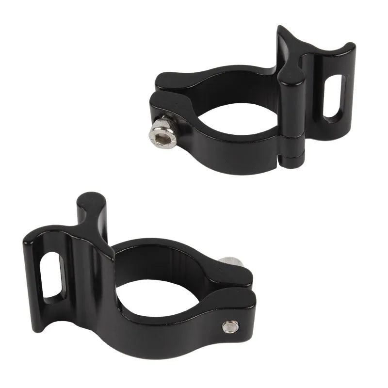 Black aluminium alloy vehicle clamp ring with 28.6mm internal diameter for automotive hoses and pipes