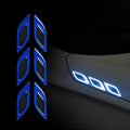 Blue reflective warning tape strips for car bumper safety with 17mm width