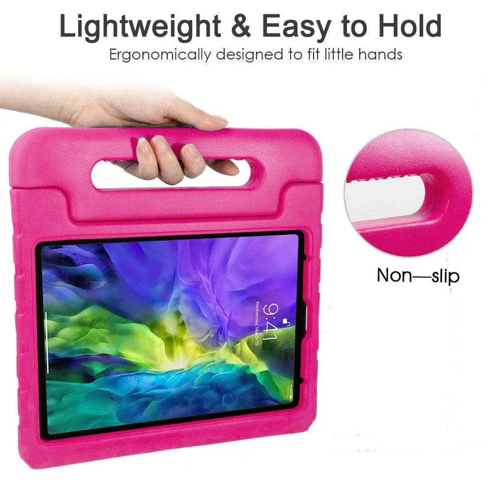 Huawei T3 9.6 EVA children's protective sleeve anti-fall tablet case in blue and rose red colours