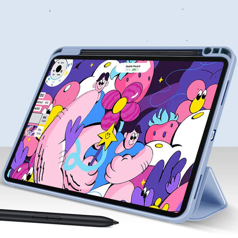 Xiaomi 5 and 5 Pro tablet case with pen slot, clamshell cover in TPU and microfibre leather, 18.3 x 1.6 x 26 cm