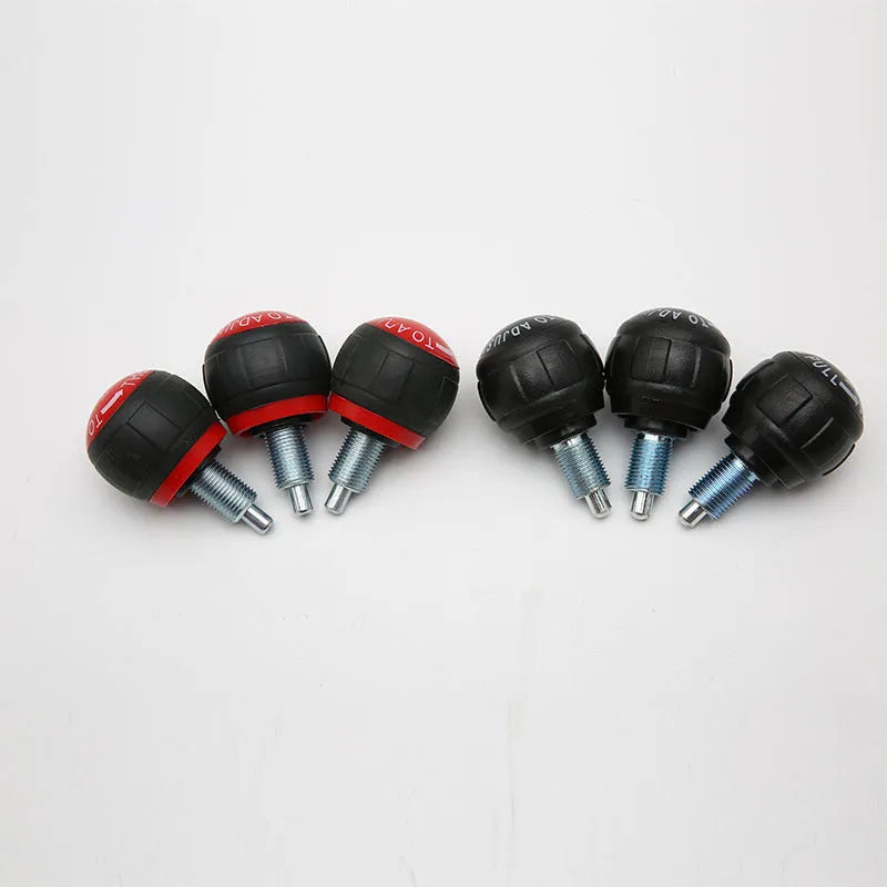Spherical rotating pull pin spring in black or red, plastic and metal, Grade A fitness equipment accessory