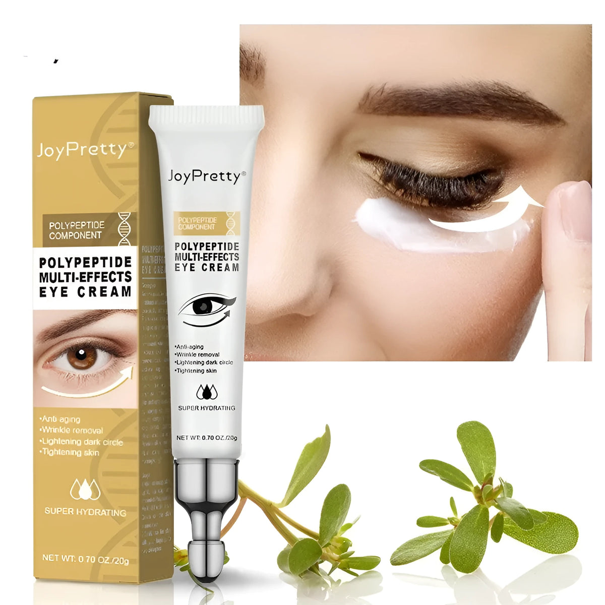 20g tube of peptide anti-dark circle eye cream for reducing puffiness