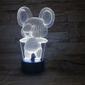 Black koala LED night light with seven colour modes including red, green, blue, yellow, purple, and white