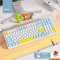 Free Wolf K96 Bluetooth mechanical keyboard in blueberry red axis version with USB receiver